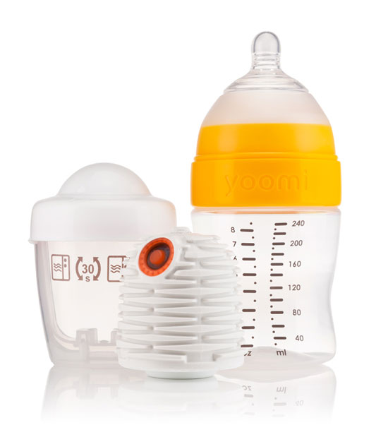 yoomi240ml奶瓶加熱器微波盒套裝