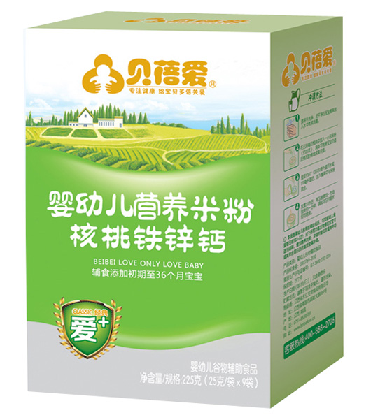 貝蓓愛經(jīng)典愛+米粉核桃鐵鋅鈣yingye營養(yǎng)米粉