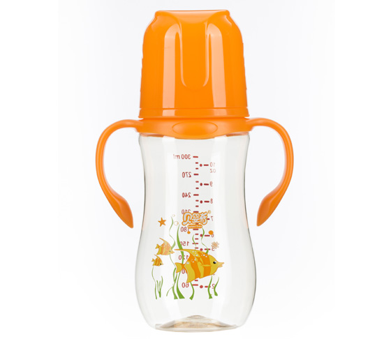 貝嬰奇300ML寬口自動(dòng)PPSU奶瓶橙