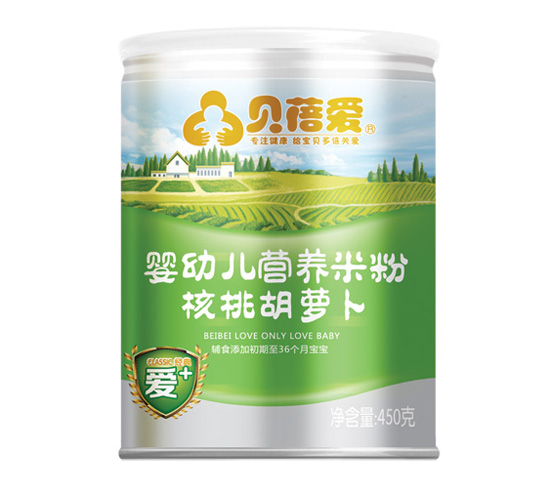 貝蓓愛yingye核桃胡蘿卜營(yíng)養(yǎng)米粉