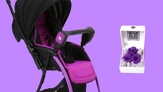 可思貝防霧霾yinge推車(殷紫)