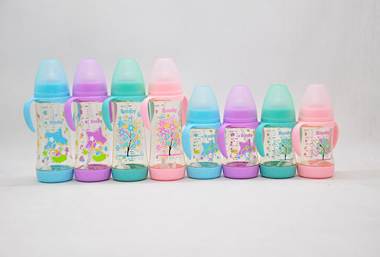 貝斯比寬口弧形PPSU自動(dòng)防脹氣奶瓶