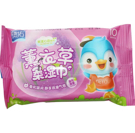 德佑一次性yinge薰衣草濕巾10片
