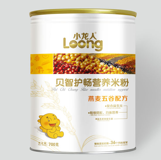 小龍人燕麥五谷貝智護(hù)暢營(yíng)養(yǎng)米粉聽裝