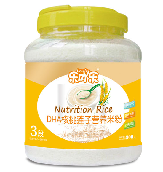 樂吖樂DHA核桃蓮子營養(yǎng)米粉3段
