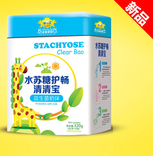 復件金盾愛嬰水蘇糖清清寶益生菌奶伴(聽)