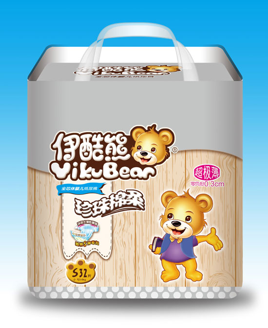 伊酷熊全芯體yinge紙尿褲S32片