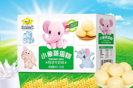 金盾愛(ài)嬰扇貝蒸蛋糕特濃牛奶味