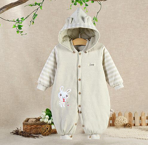 蓓琪兔yinge服飾2015秋冬新品夾棉系列戴帽開檔哈衣0