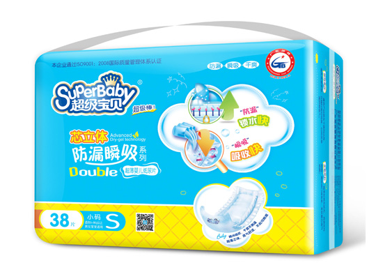 超級(jí)寶貝芯立體防漏瞬吸紙尿片