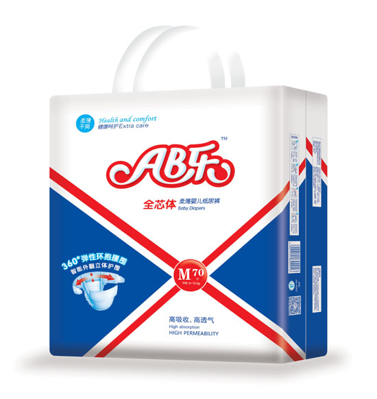 AB樂(lè)柔薄yinge紙尿褲M碼70片