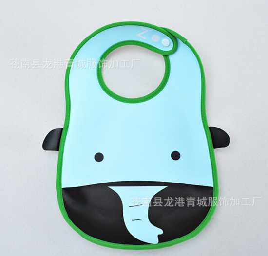 yinge童防水PVC軟塑料立體圍嘴大象