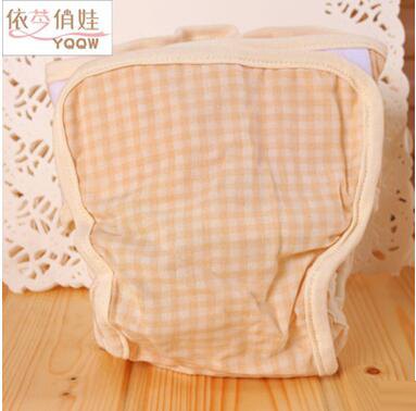 有機(jī)棉彩棉純棉紗布yinge隔尿褲新生兒寶寶尿布褲可調(diào)節(jié)透氣防水