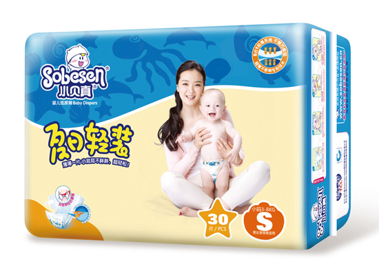 小貝真夏日輕裝yinge紙尿褲中包裝S碼30片