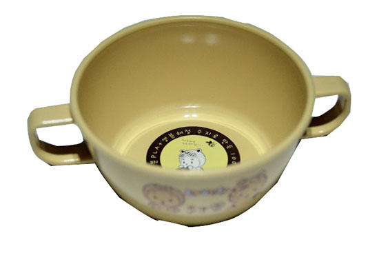 淞泰兒童餐具雙耳朵把手柄帶蓋輔食碗防燙耐摔寶寶碗