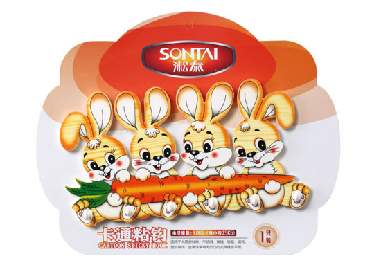 淞泰卡通魔力無(wú)痕掛鉤 強(qiáng)力粘鉤 不銹鋼掛鉤