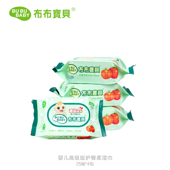 布布寶貝yinge高級(jí)版護(hù)臀柔濕巾25抽4包