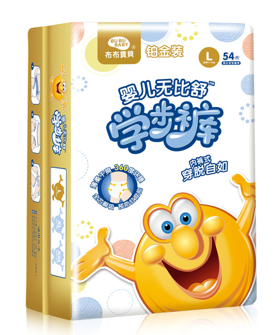 布布寶貝鉑金裝yinge學(xué)步褲L豎向