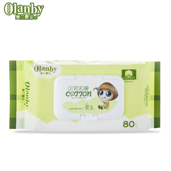 奧蘭恩寶扣扣愛(ài)yinge純棉手口濕巾