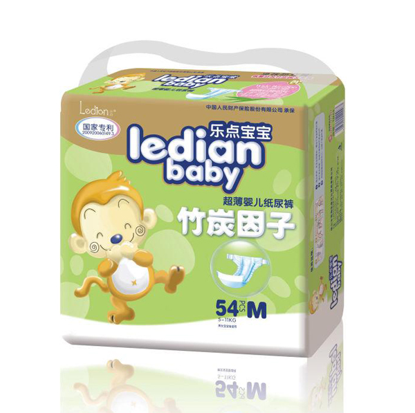 樂點(diǎn)寶寶竹炭因子超薄yinge紙尿褲