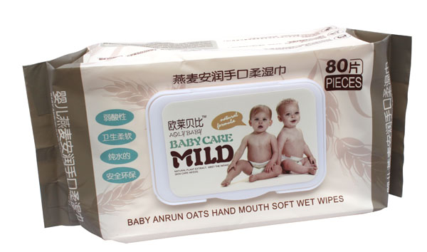 歐萊貝比燕麥安潤(rùn)手口柔濕巾