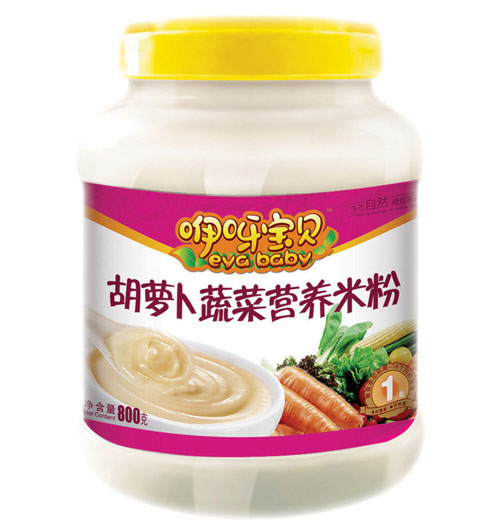 咿呀寶貝護腸營養(yǎng)米粉(桶裝紫紅色)1段
