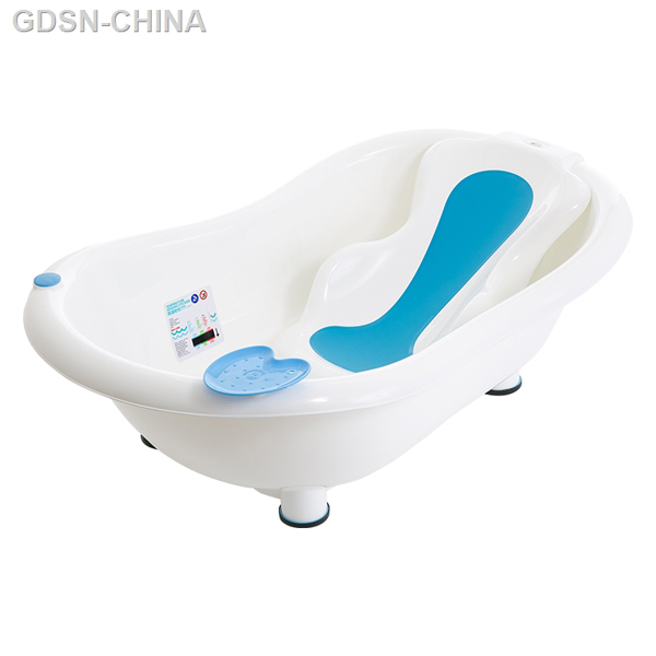 青蛙嘟迪測(cè)溫包膠躺板浴盆藍(lán)白