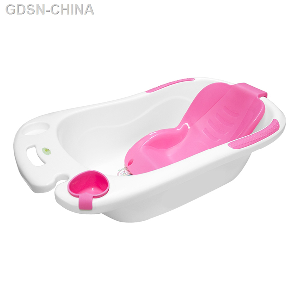 青蛙嘟迪心語(yǔ)舒適躺板浴盆粉白