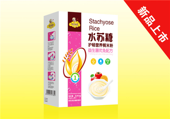 歐貝米拉水蘇糖護(hù)暢營養(yǎng)餐米粉益生菌配方盒裝