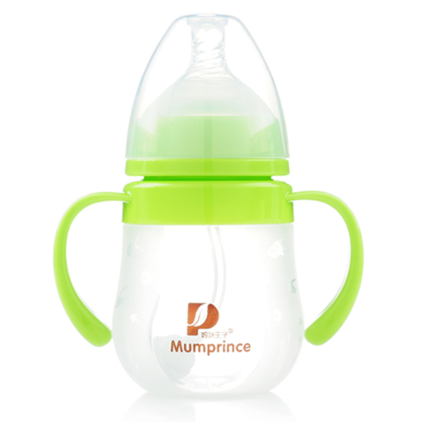 媽咪王子硅膠寬口自動(dòng)吸140ml奶瓶 綠色