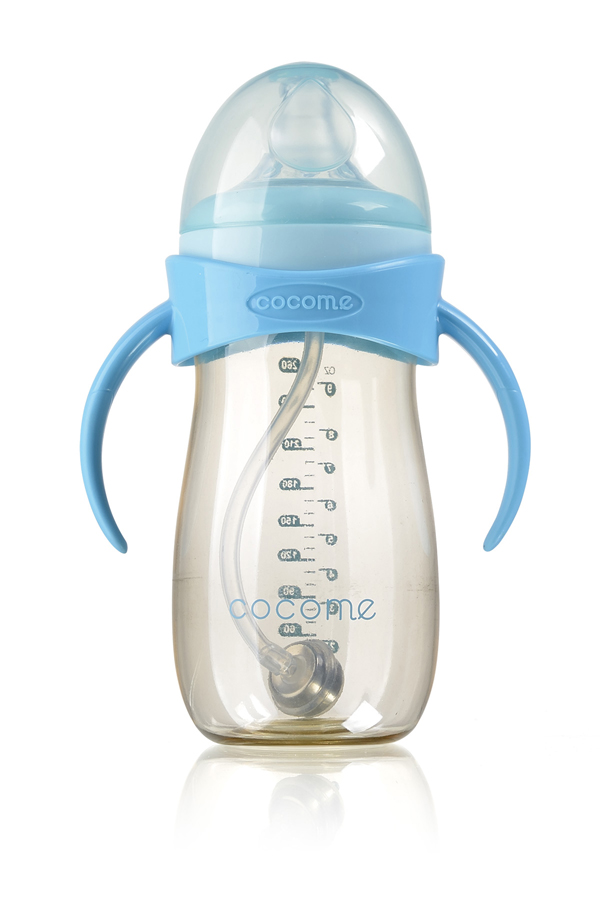 可可萌嘟嘟PPSU奶瓶260ML-藍(lán)