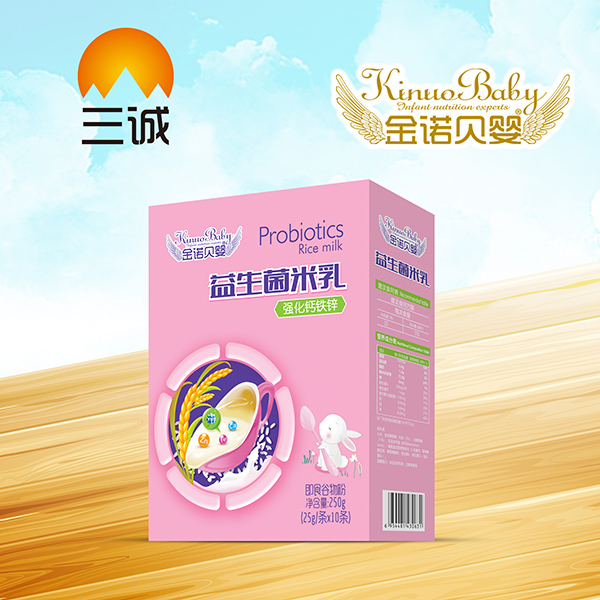 金諾貝嬰益生菌米乳-強(qiáng)化鈣鐵鋅 盒裝