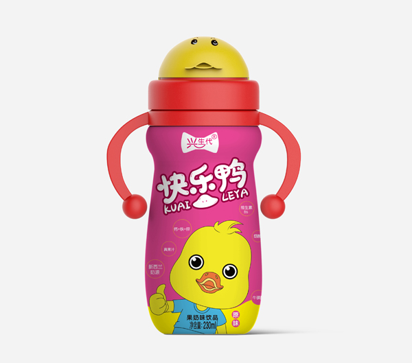 興生代快樂鴨果奶味飲品 紅色 230ml.jpg