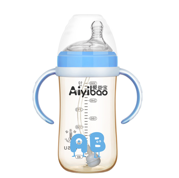 愛益寶60口徑中廣口偏離心奶瓶 一杯兩用 藍(lán)色