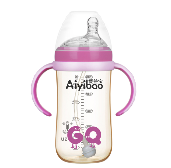 愛益寶60口徑中廣口偏離心奶瓶 一杯兩用 紫色