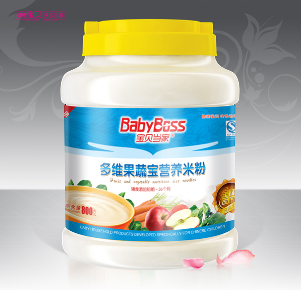 寶貝當(dāng)家多維果蔬營養(yǎng)米粉 800g桶裝