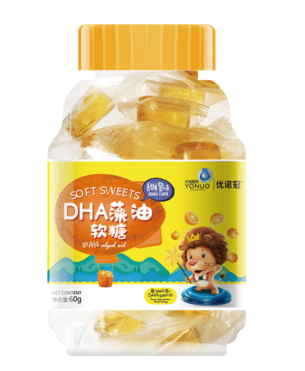 優(yōu)諾冠DHA藻油軟糖 甜橙味