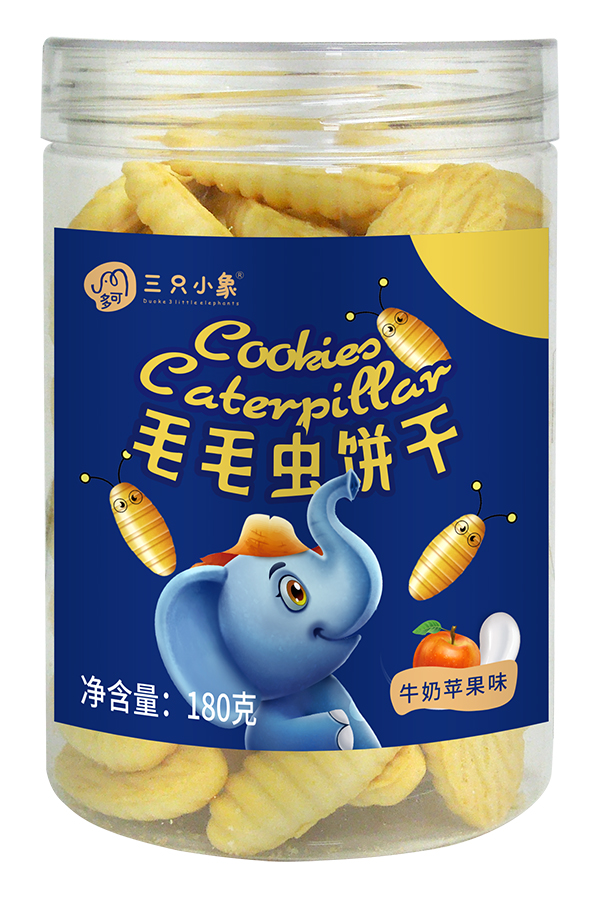 多可三只小象毛毛蟲(chóng)餅干 牛奶蘋果味.jpg 多可三只小象毛毛蟲(chóng)餅干 牛奶蘋果味.jpg