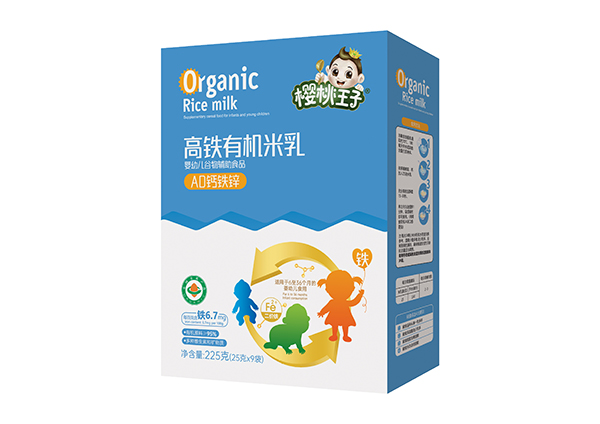 櫻桃王子高鐵有機米乳 AD鈣鐵鋅 盒裝