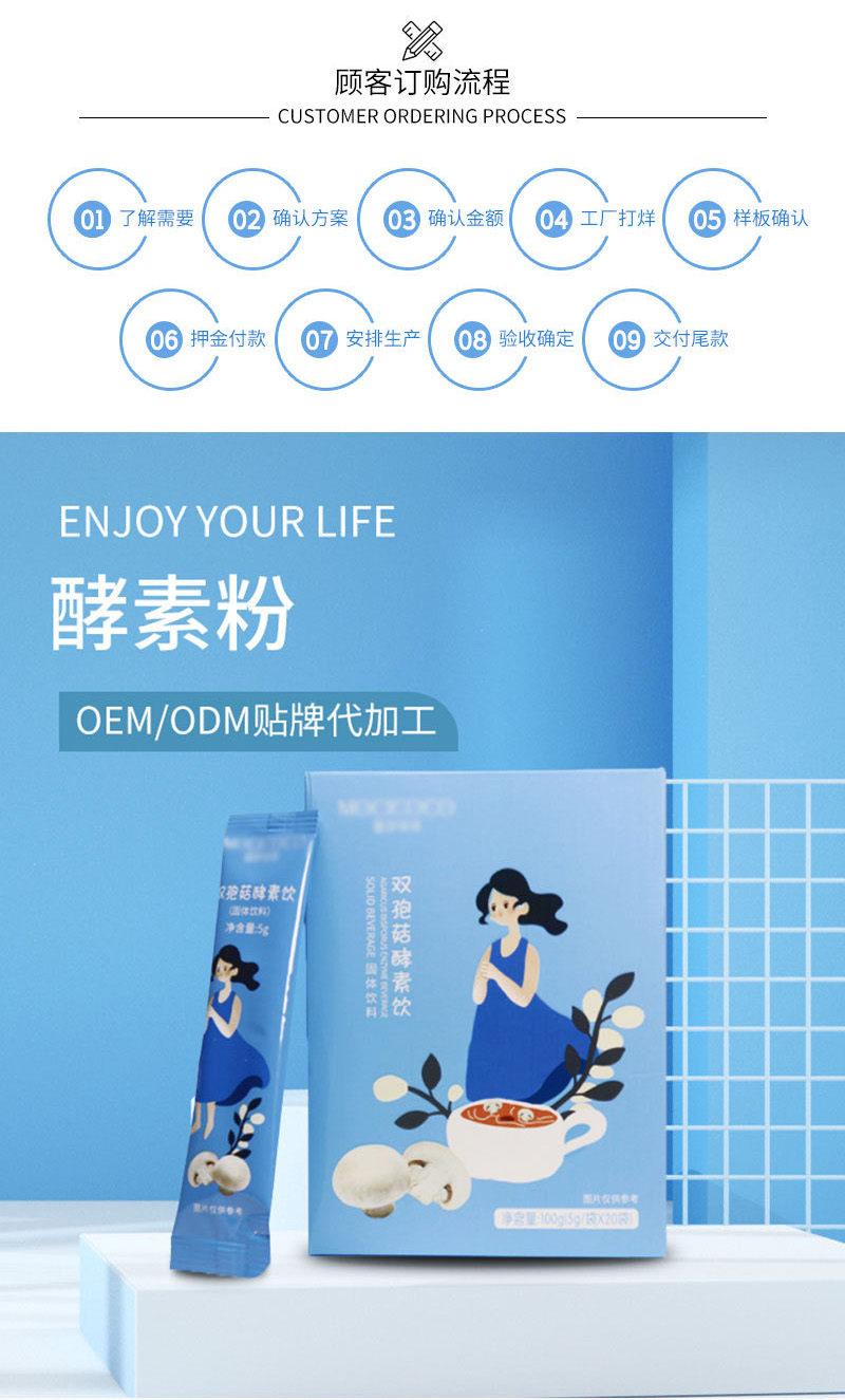 酵素益生菌粉OEM定制酵素粉劑雙孢菇果蔬膳食纖維腸道護(hù)理孝素粉2.jpg