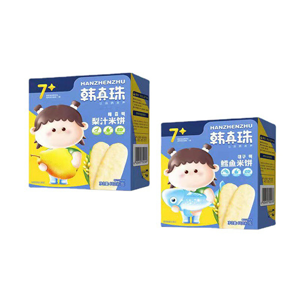 韓真珠兒童米餅梨汁米餅鱈魚米餅?zāi)パ里灨擅罪?jpg