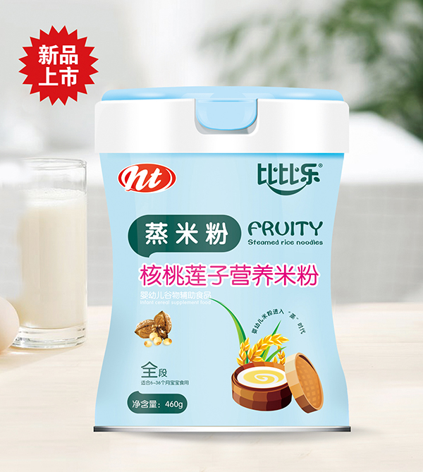 比比樂核桃蓮子果味蒸米粉 聽裝