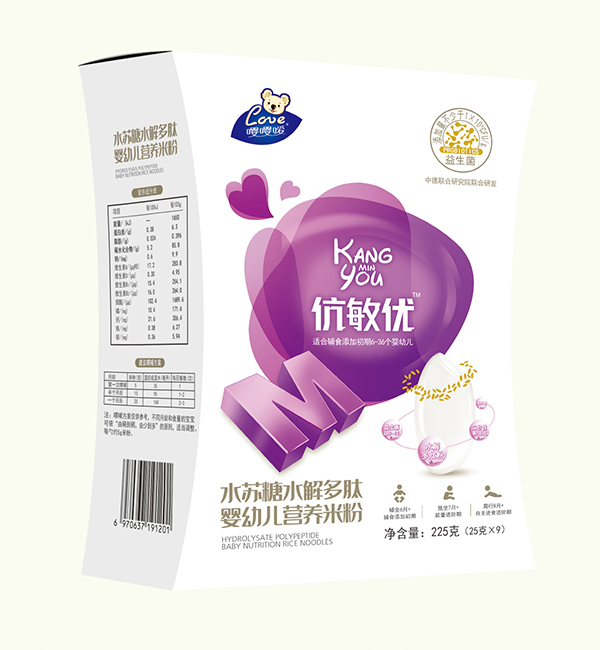 嚶嚶噯伉敏優(yōu)水蘇糖水解多肽營(yíng)養(yǎng)米粉 盒裝