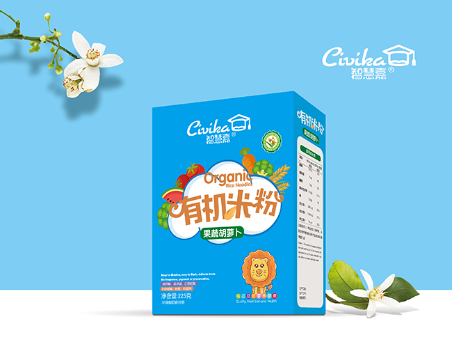 智慧嘉有機米粉盒裝 果蔬胡蘿卜