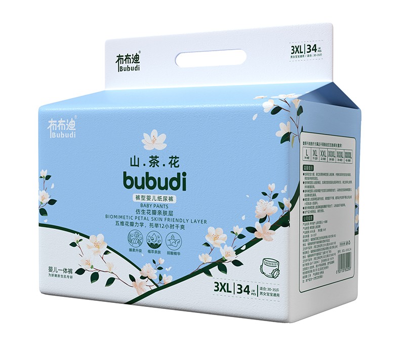 布布迪山茶花褲型嬰兒一體褲3XL