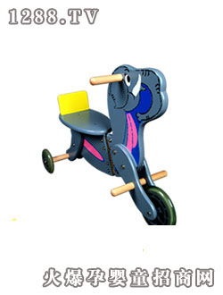 比好原木三輪車-大象