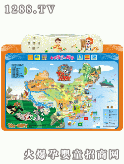 智力吉蒂兔地理發(fā)聲掛圖