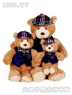 木子王毛絨玩具泰迪熊一家親