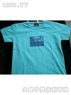 泰迪熊家族藍色T恤