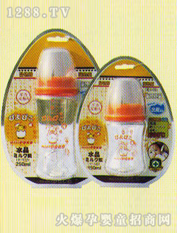 破殼寬口奶瓶晶鉆玻璃